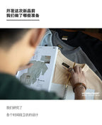 Maden felpa girocollo Vintage per uomo Pullover in cotone tinta unita felpa nera stile Basic maschile capispalla autunnale - StepByStepNow