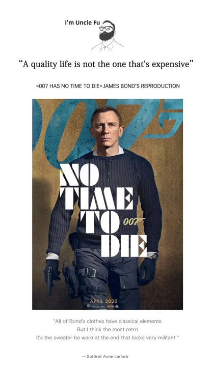 Maden Maglione a righe verticali O - Collo Slim Fit da uomo Pullover lavorato a maglia retrò Patch Cuciture Design Maglioni classici Abbigliamento uomo - StepByStepNow