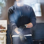 Maden Maglione a righe verticali O - Collo Slim Fit da uomo Pullover lavorato a maglia retrò Patch Cuciture Design Maglioni classici Abbigliamento uomo - StepByStepNow