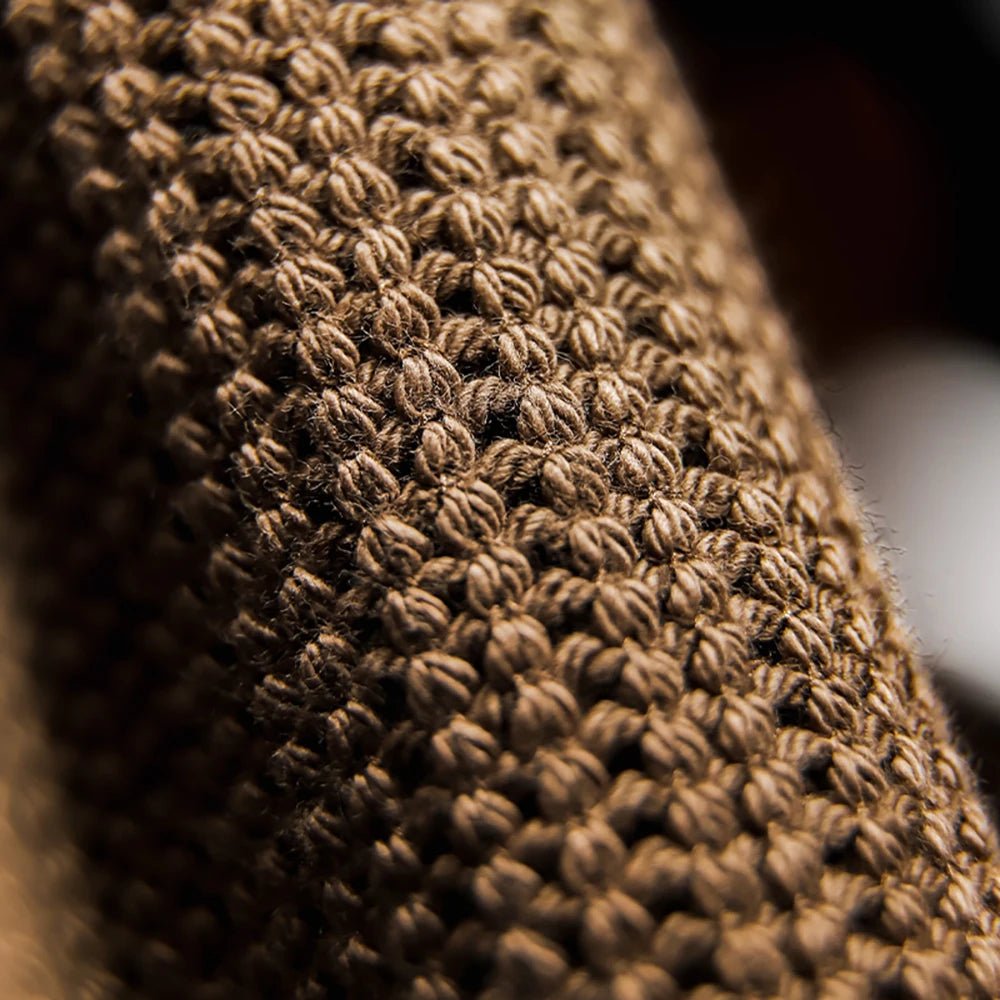 Maden Maglione girocollo nero da uomo Felpa con cappuccio lavorata a maglia ampia Autunno Casual Pullover con maniche a spalla cadente Colletto a coste elasticizzato - StepByStepNow