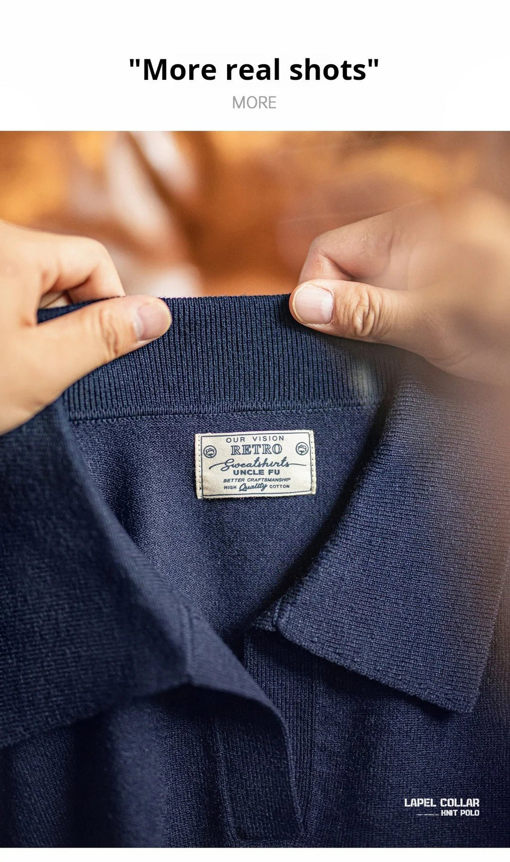 Maden Polo da uomo vintage lavorata a maglia tinta unita felpa a maniche lunghe morbida risvolto strato pullover maglieria per pendolari autunnali - StepByStepNow