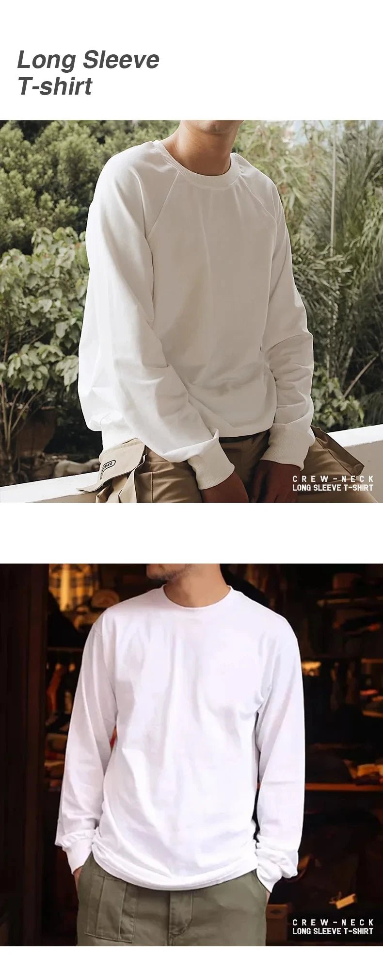 Maglione girocollo cotone retrò vintage a maniche lunghe - StepByStepNow