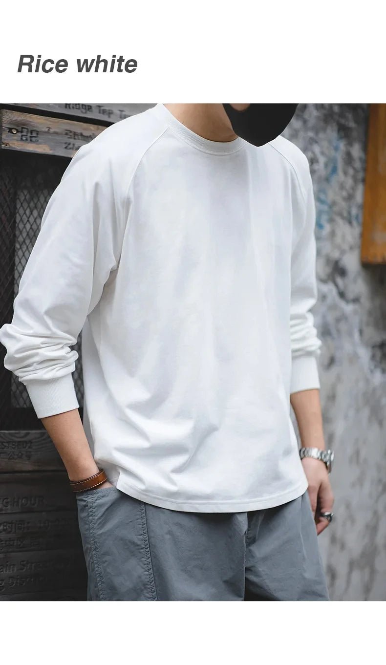 Maglione girocollo cotone retrò vintage a maniche lunghe - StepByStepNow