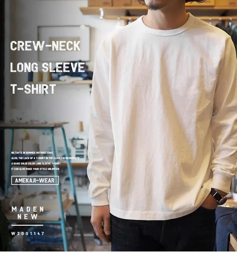 Maglione girocollo cotone retrò vintage a maniche lunghe - StepByStepNow