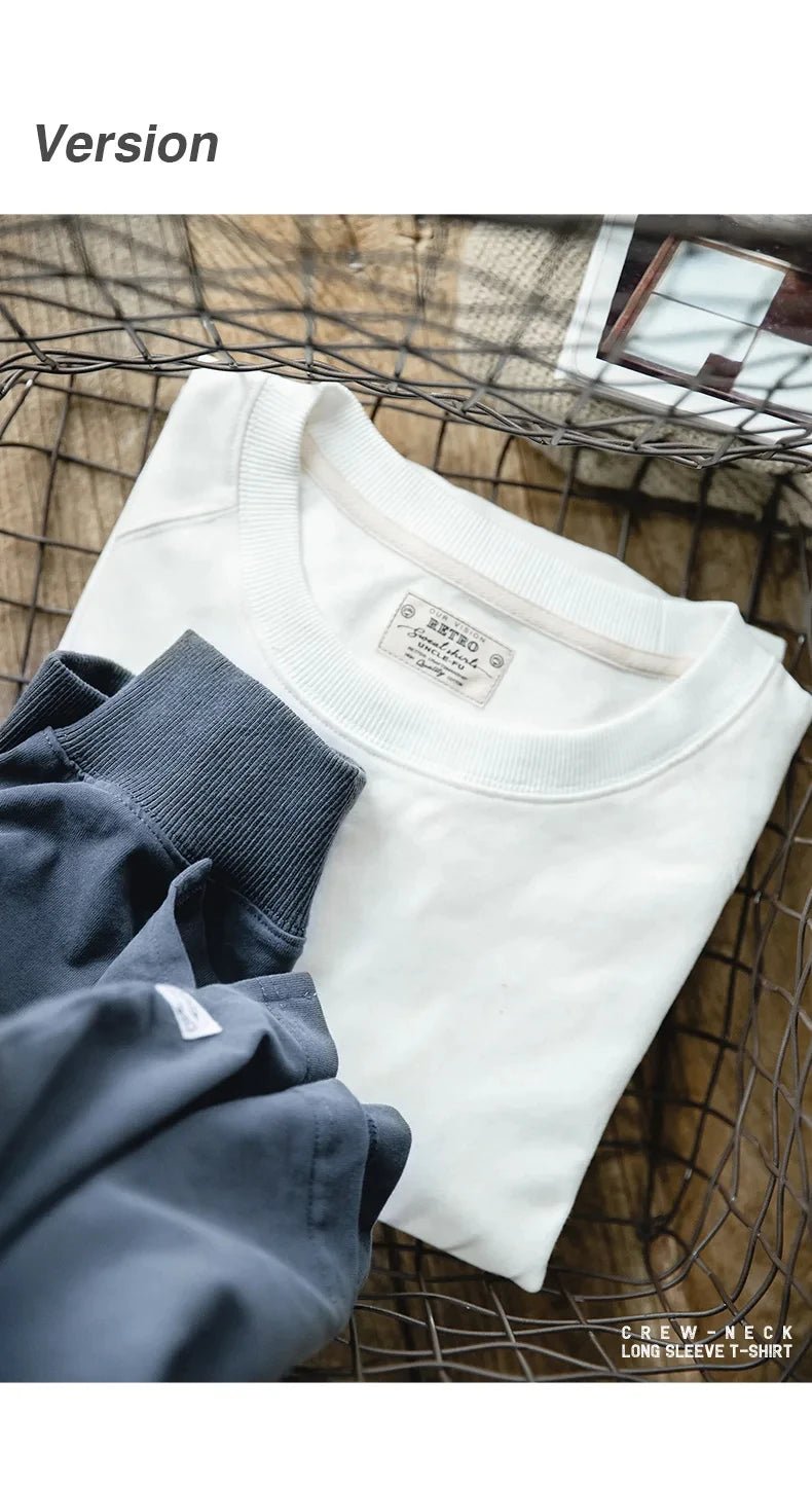 Maglione girocollo cotone retrò vintage a maniche lunghe - StepByStepNow