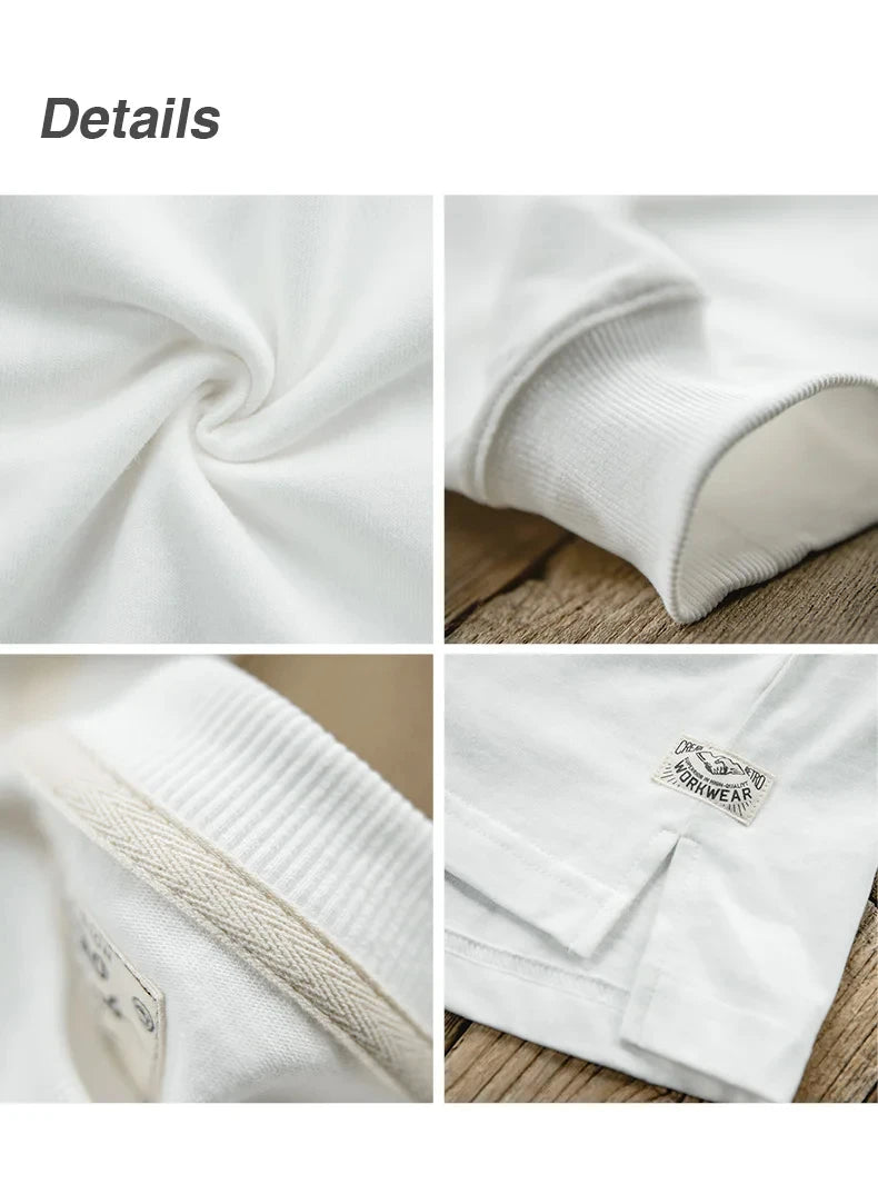 Maglione girocollo cotone retrò vintage a maniche lunghe - StepByStepNow