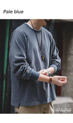 Maglione girocollo cotone retrò vintage a maniche lunghe - StepByStepNow