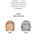 Maden uomo autunno inverno americano vintage maglione a righe sfumate pullover girocollo maglieria mista - StepByStepNow