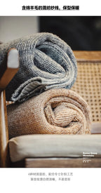 Maden uomo autunno inverno americano vintage maglione a righe sfumate pullover girocollo maglieria mista - StepByStepNow