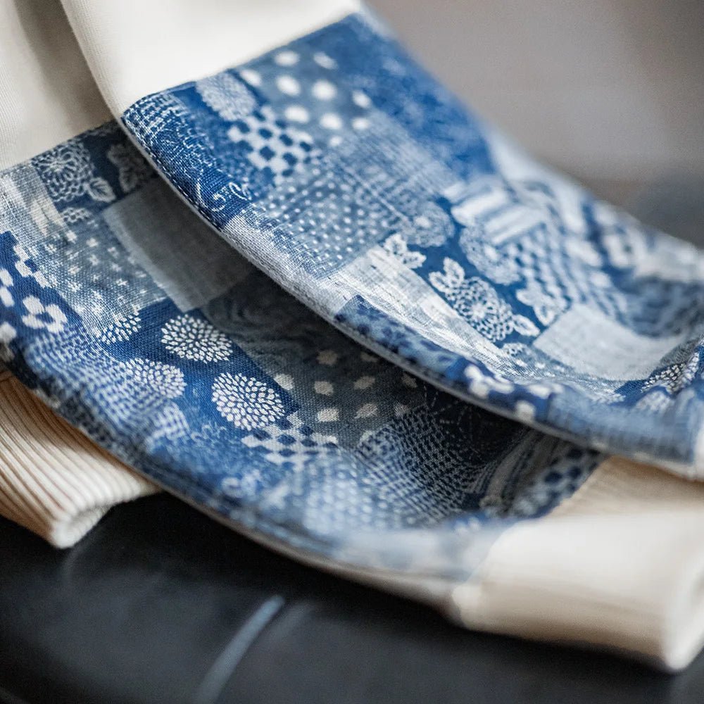 Maden Vintage Boro Patchwork Felpa Casual Girocollo Top Classico Pullover da Uomo per la Primavera e l'Autunno Moda Streetwear - StepByStepNow