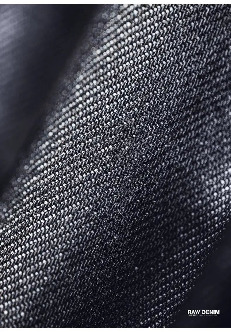 Maden Vintage Jeans da uomo in denim grezzo con cimosa da 15,6 once Pantaloni a gamba larga con cerniera YKK Jeans dritti per l'autunno e l'inverno - StepByStepNow