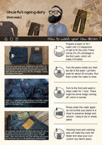 Maden Vintage Jeans in denim grezzo con cimosa da 14,5 once con cerniera YKK Jeans dritti con ricamo a mosca Pantaloni classici da uomo in tinta unita - StepByStepNow