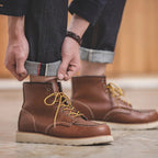 Maden Vintage Jeans in denim grezzo con cimosa da 14,5 once con cerniera YKK Jeans dritti con ricamo a mosca Pantaloni classici da uomo in tinta unita - StepByStepNow