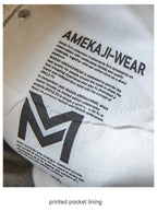 Maden Vintage Jeans in denim grezzo con cimosa da 14,5 once con cerniera YKK Jeans dritti con ricamo a mosca Pantaloni classici da uomo in tinta unita - StepByStepNow