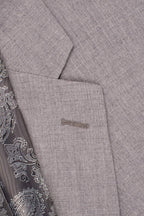 "Madison" Heather Grey Suit Jacket Notch (Separates) - StepByStepNow