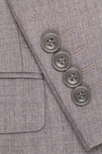 "Madison" Heather Grey Suit Jacket Notch (Separates) - StepByStepNow