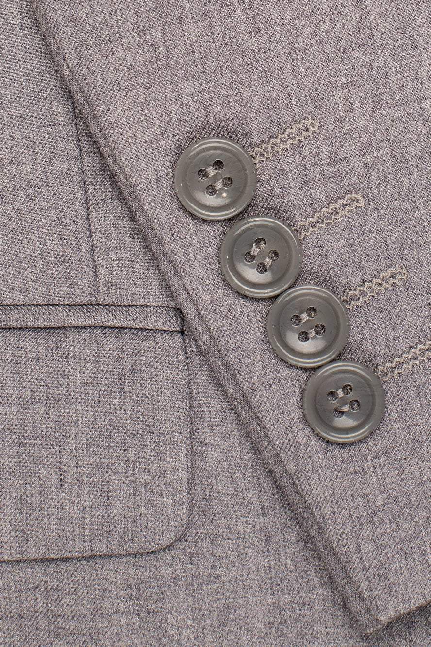 "Madison" Heather Grey Suit Jacket Notch (Separates) - StepByStepNow