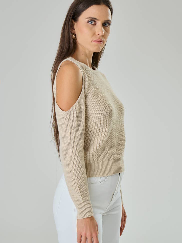 Maglia con spacco su spalla in misto Cashmere - Anastasia - StepByStep
