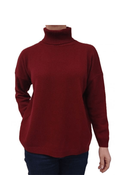 Maglia Donna Over Collo Alto Cashmere Rigenerato - StepByStep