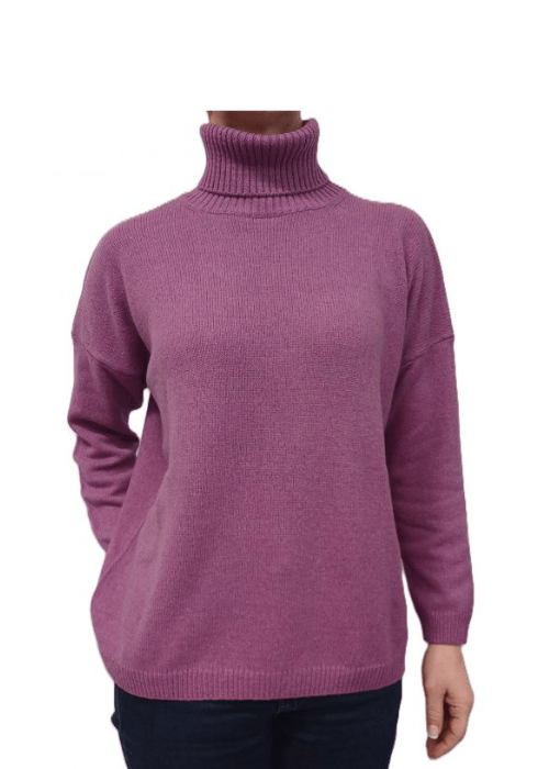 Maglia Donna Over Collo Alto Cashmere Rigenerato - StepByStep