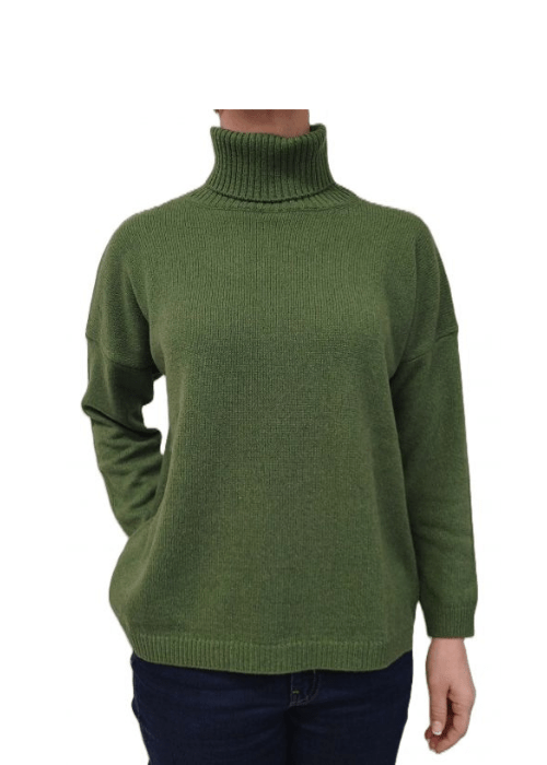 Maglia Donna Over Collo Alto Cashmere Rigenerato - StepByStep