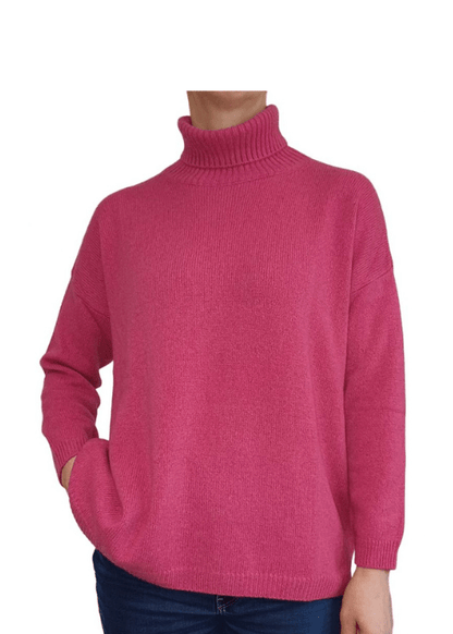 Maglia Donna Over Collo Alto Cashmere Rigenerato - StepByStep