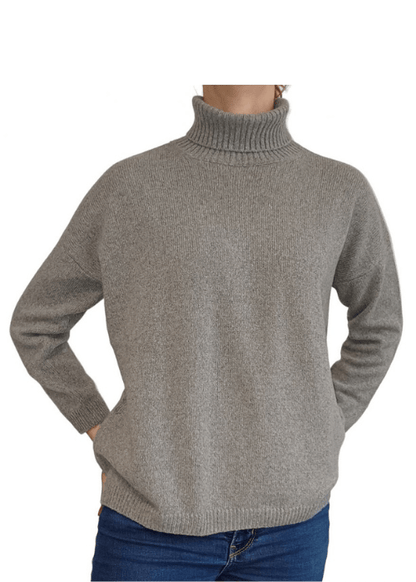 Maglia Donna Over Collo Alto Cashmere Rigenerato - StepByStep