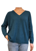 Maglia Donna Over Scollo a V Cashmere Rigenerato - StepByStep