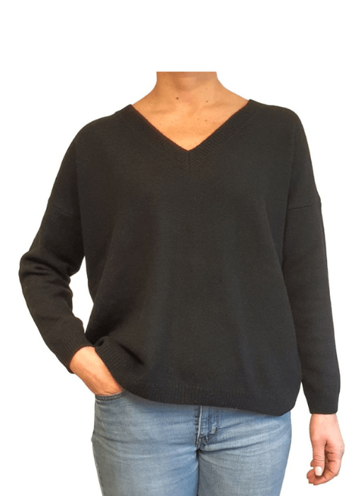 Maglia Donna Over Scollo a V Cashmere Rigenerato - StepByStep