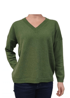 Maglia Donna Over Scollo a V Cashmere Rigenerato - StepByStep