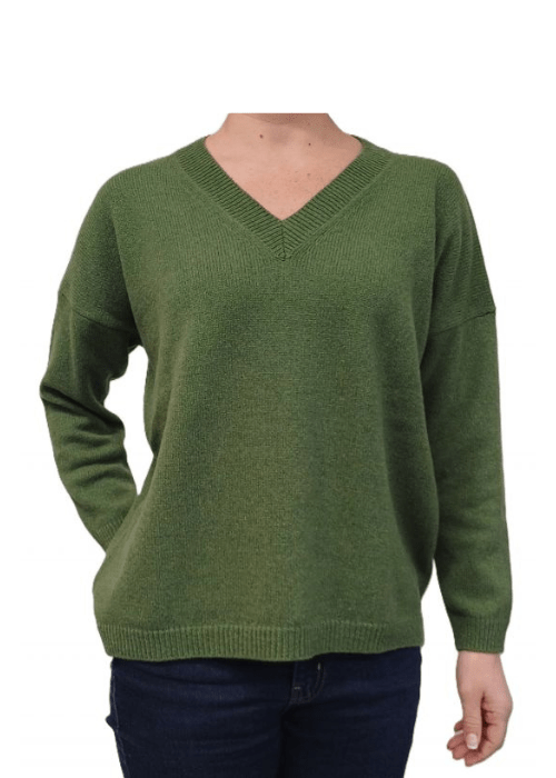 Maglia Donna Over Scollo a V Cashmere Rigenerato - StepByStep