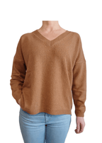 Maglia Donna Over Scollo a V Cashmere Rigenerato - StepByStep