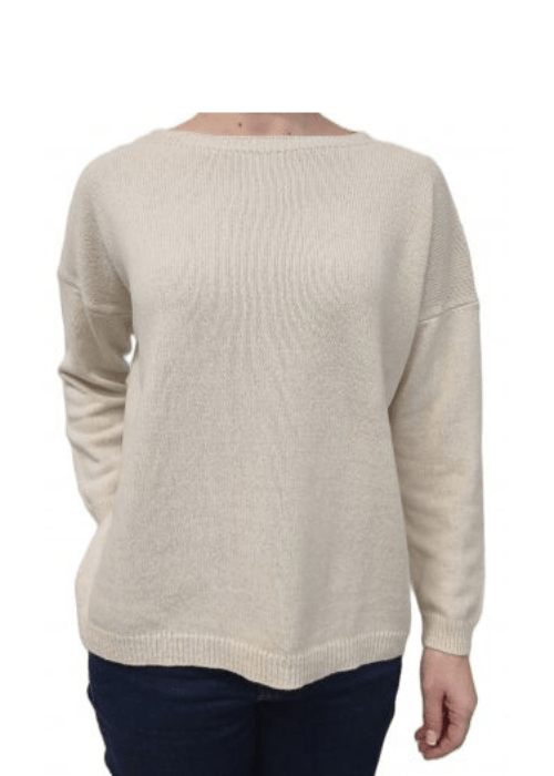 Maglia Donna Over Scollo Barca Cashmere Rigenerato - StepByStep