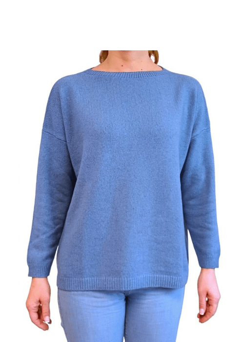 Maglia Donna Over Scollo Barca Cashmere Rigenerato - StepByStep