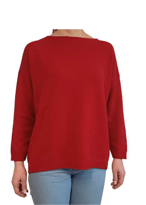 Maglia Donna Over Scollo Barca Cashmere Rigenerato - StepByStep