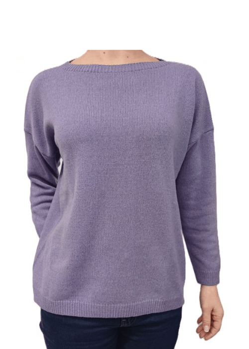 Maglia Donna Over Scollo Barca Cashmere Rigenerato - StepByStep