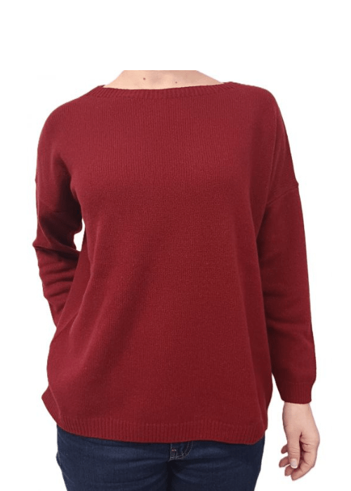 Maglia Donna Over Scollo Barca Cashmere Rigenerato - StepByStep