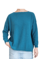 Maglia Donna Over Scollo Barca Cashmere Rigenerato - StepByStep
