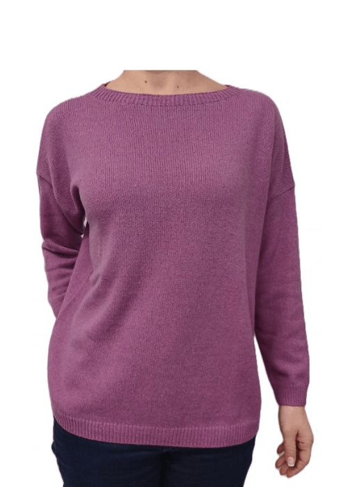 Maglia Donna Over Scollo Barca Cashmere Rigenerato - StepByStep