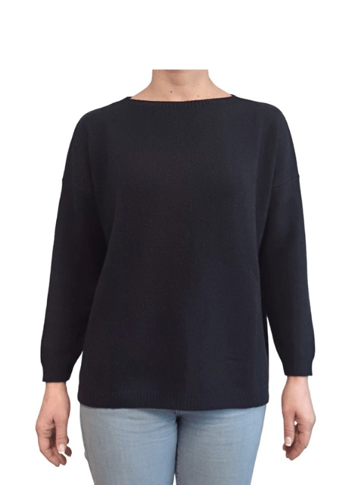 Maglia Donna Over Scollo Barca Cashmere Rigenerato - StepByStep