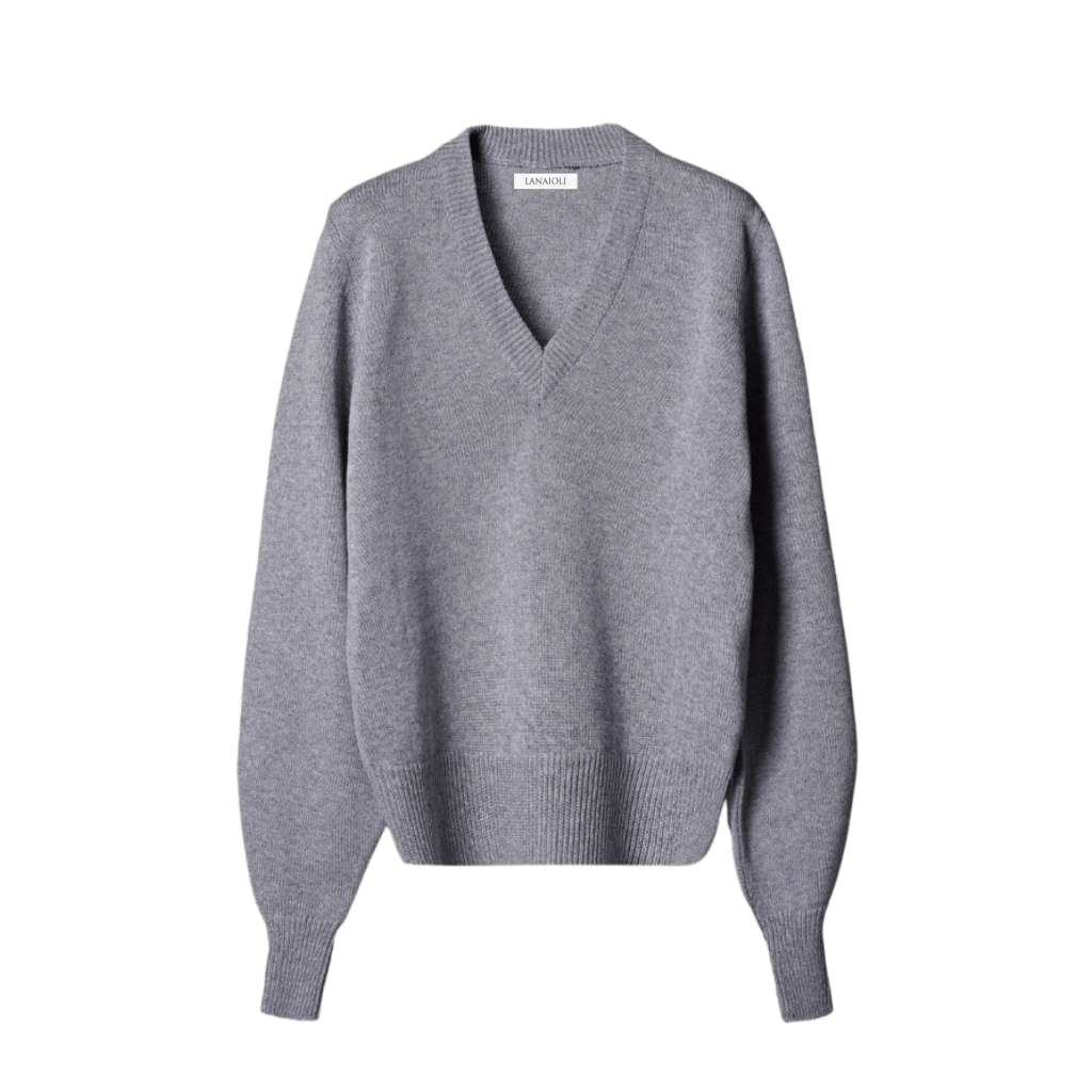 Maglia Donna Scollo a V Misto Cashmere Lana Merino e Seta - StepByStep