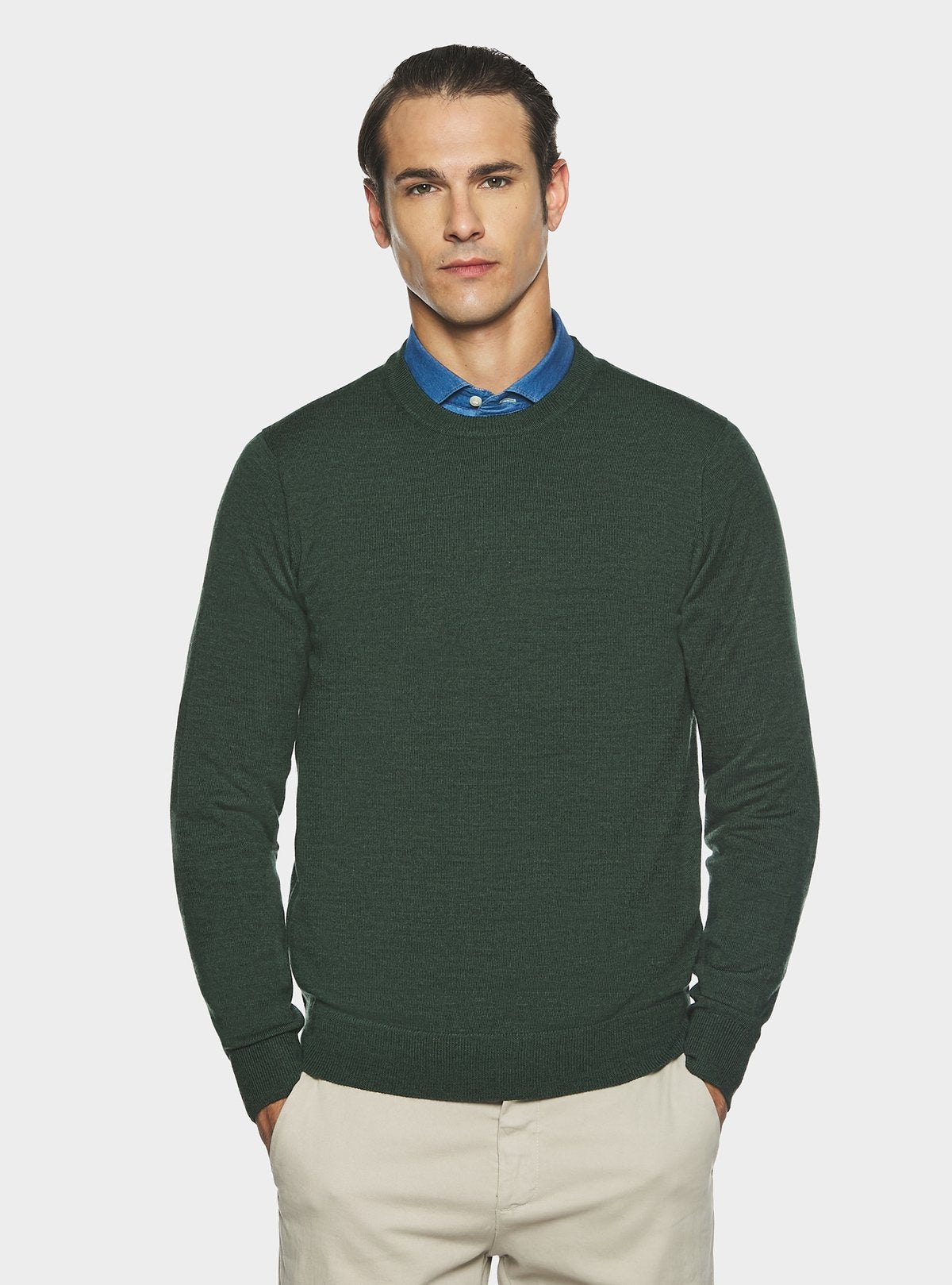 Maglia girocollo in pura lana merino - StepByStep