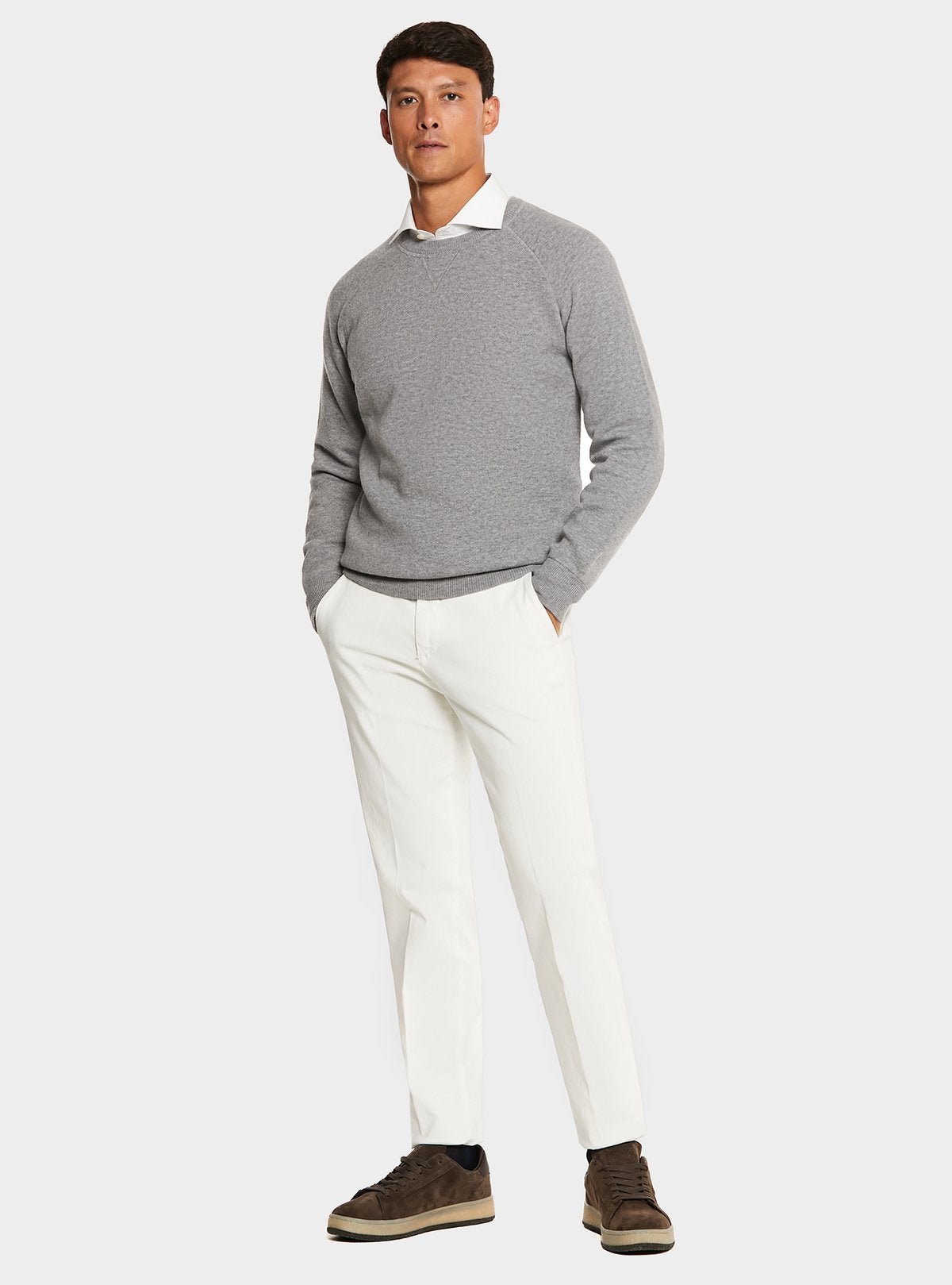 Maglia girocollo misto cashmere taglio felpa - StepByStep