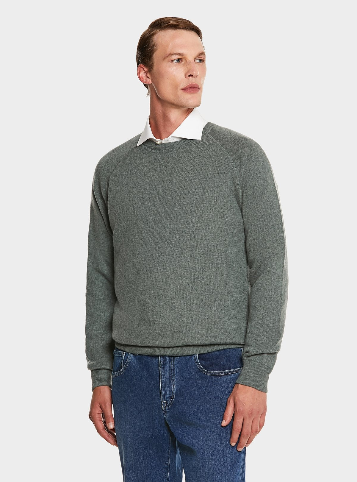 Maglia girocollo misto cashmere taglio felpa - StepByStep