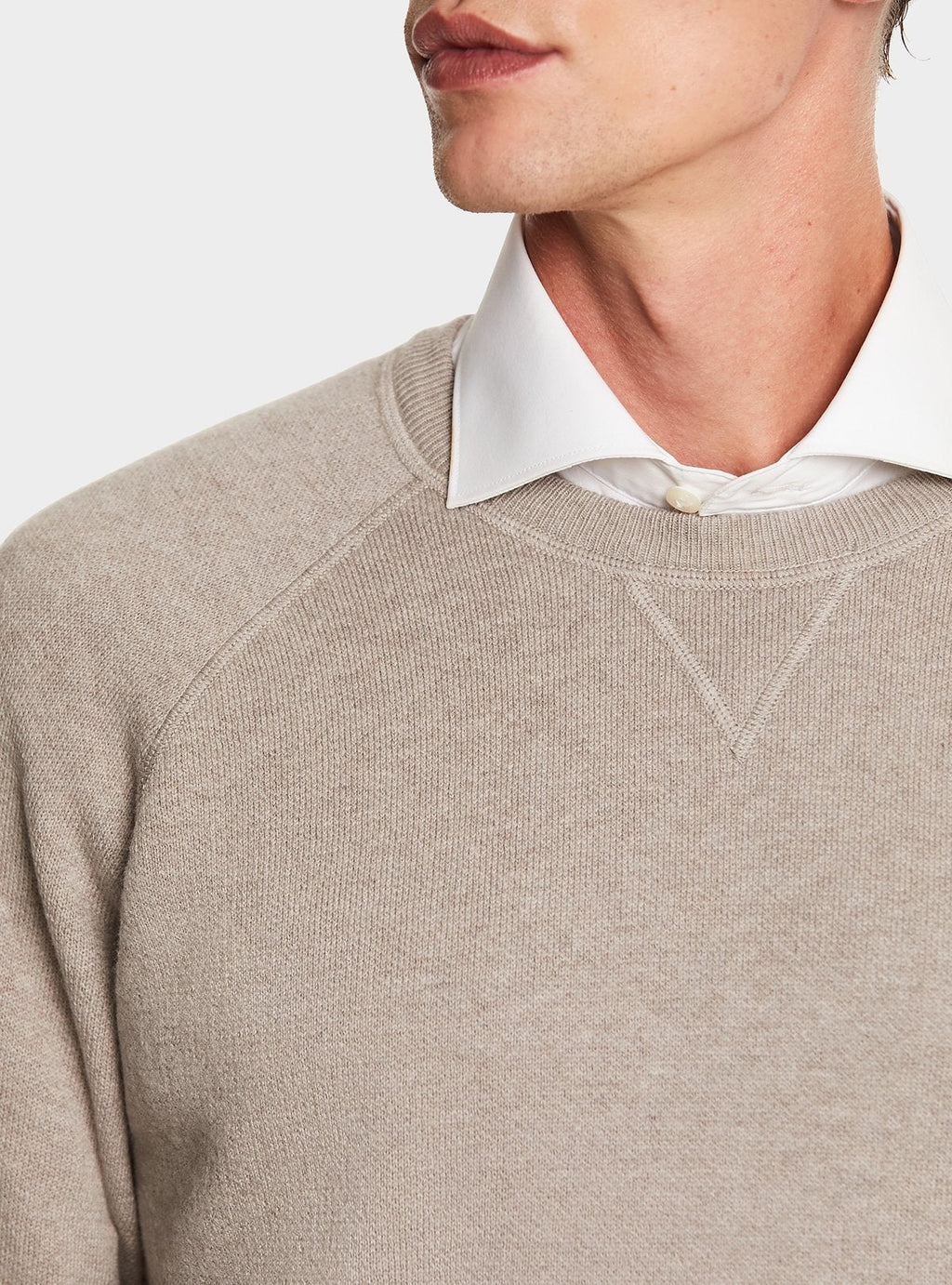 Maglia girocollo misto cashmere taglio felpa - StepByStep