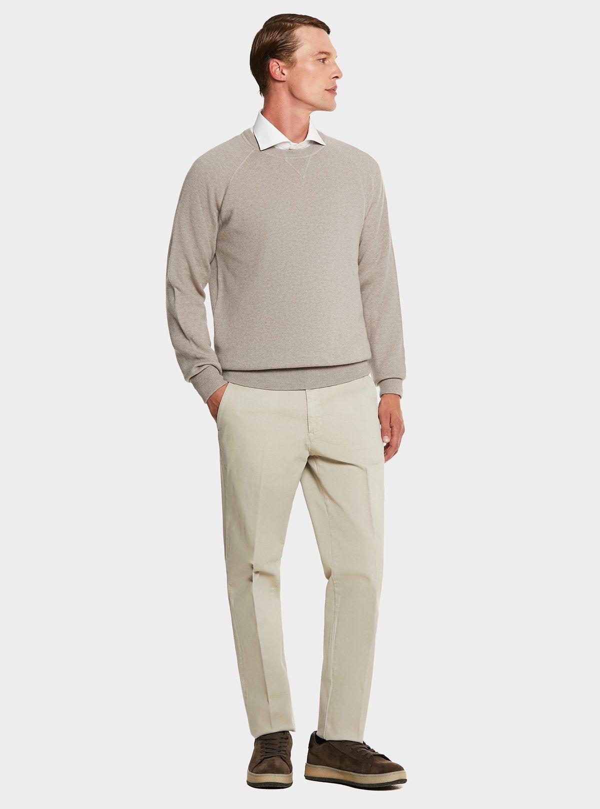 Maglia girocollo misto cashmere taglio felpa - StepByStep