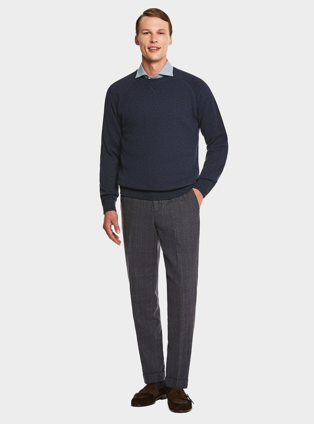 Maglia girocollo misto cashmere taglio felpa - StepByStep