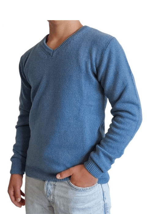 Maglia Uomo Collo a V in Cashmere Rigenerato Finezza 7 - StepByStep