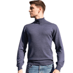 Maglia Uomo Dolcevita Cashmere Uomo, Seta e Lana Merino - StepByStep