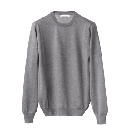 Maglia Uomo in misto Cashmere, Seta e Lana Merino Extrafine Girocollo - StepByStep